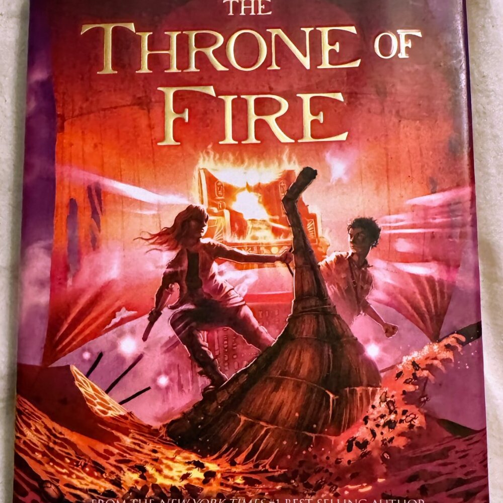 SIGNED Throne of Fire - by Rick Riordan book - Percy Jackson Universe